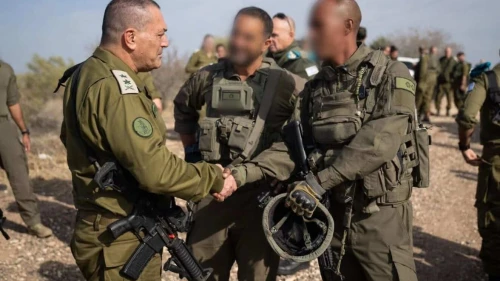 IDF Chief of Staff Lt. Gen. Eyal Zamir visits the IDF exercise "Shield of Strength," ("Magen Oz"), Nov. 24, 2025. Credit: IDF.