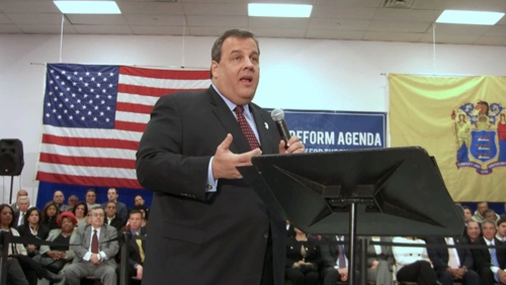 Click photo to download. Caption: New Jersey Governor Chris Christie speaks at a town hall meeting in Union City, New Jersey, on February 9, 2011. Credit: Luigi Novi via Wikimedia Commons.
