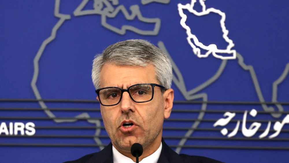 Iranian Foreign Ministry spokesman Esmaeil Baghaei briefs reporters during his weekly press conference in Tehran, Feb. 10, 2026. Photo by Atta Kenare/AFP via Getty Images.