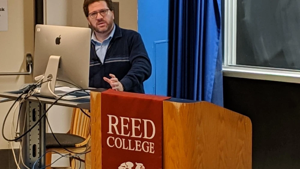 Professor Marat Grinberg at Reed College in Portland, Ore. Credit: Courtesy.