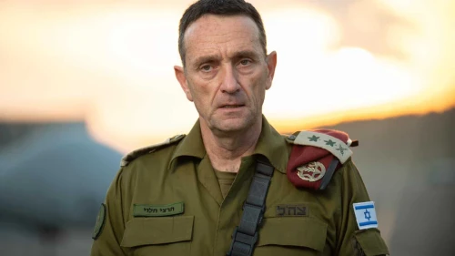 IDF Chief of Staff Lt. Gen. Herzi Halevi holds a press conference at the Palmachim Airbase south of Tel Aviv on July 14, 2024. Credit: IDF.