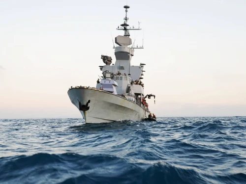 An Israeli Navy missile boat operating off the Gaza Strip, Dec. 27, 2023. Credit: IDF.