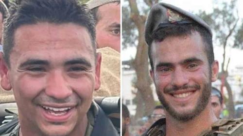 Staff Sgt. Yaly Seror (left) and Capt. Noam Ravid were killed in action in the Gaza Strip, May 3, 2025. Credit: Israel Defense Forces.