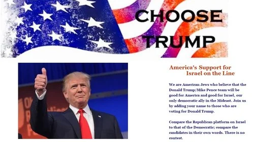 A screenshot of Jewschoosetrump.org. Credit: Screenshot.
