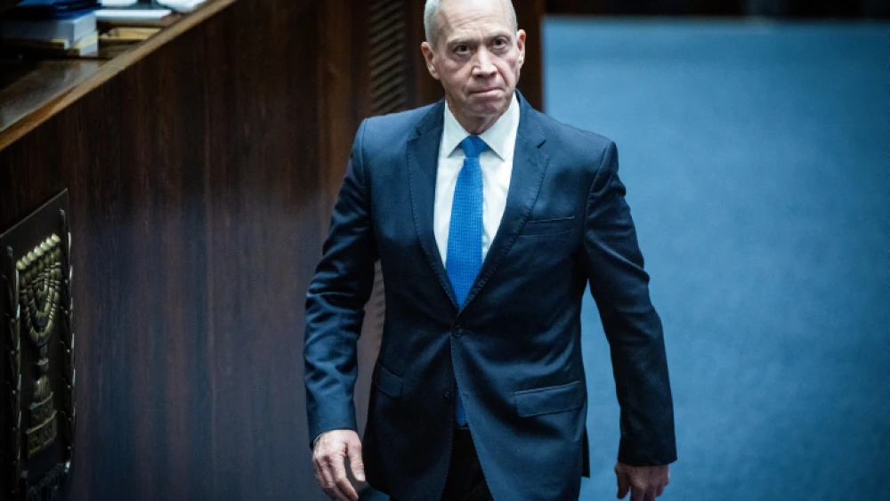 Defense Minister Yoav Gallant at the government's swearing-in ceremony at the Knesset, Dec. 29, 2022. Photo by Yonatan Sindel/Flash90.