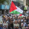 Palestinians protesting in the city of Nablus in Samaria, on April 19, 2026. Photo by Nasser Ishtayeh/Flash90.