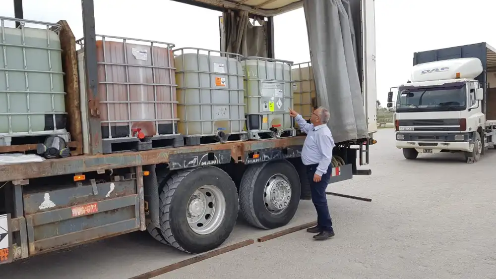 The Israeli government facilitating the transfer of medical equipment to the Palestinian Authority and Gaza Strip. Credit: IDF via Twitter.