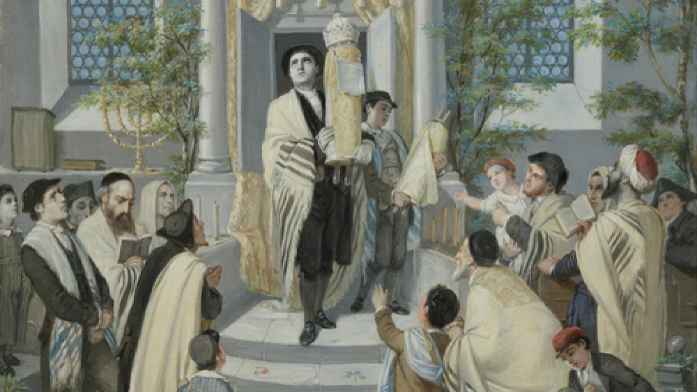 An illustration of the Shavuot holiday. Credit: Moritz Daniel Oppenheim/Google Art Project via Wikimedia Commons.