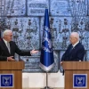 German President Frank-Walter Steinmeier meets with Israeli President Reuven Rivlin at the President's Residence in Jerusalem on July 1, 2021. Photo by Olivier Fitoussi/Flash90.