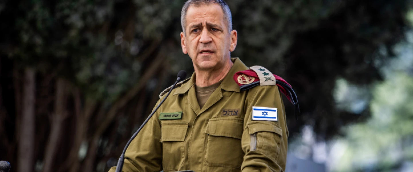 IDF Chief of Staff Lt. Gen. Aviv Kochavi attends a ceremony of the Aharai! Youth Program, at Mount Herzl in Jerusalem on June 17, 2022. Photo by Flash90.
