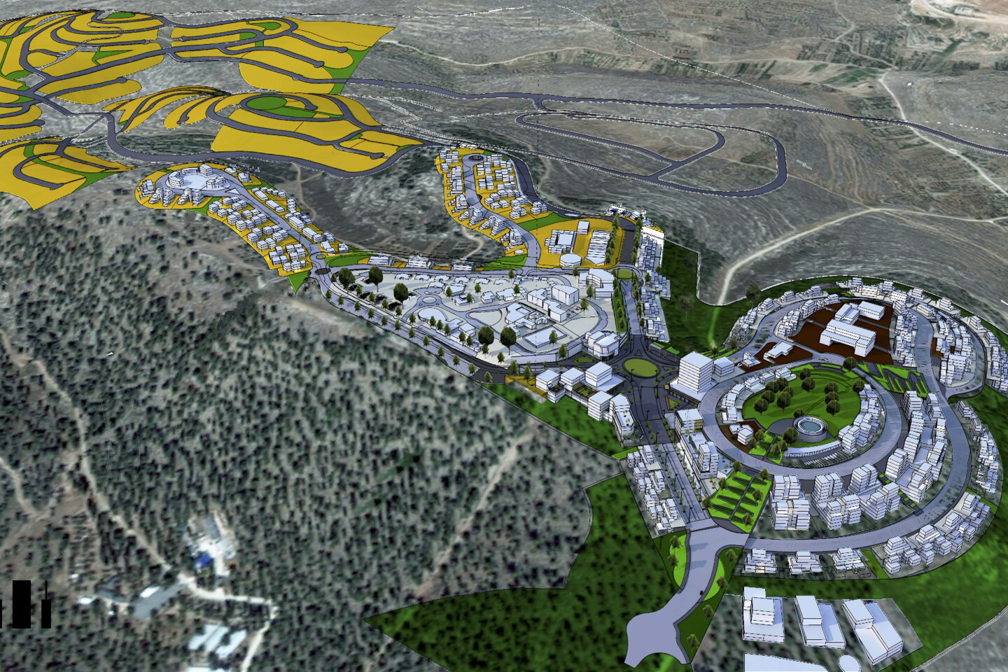 The master plan for the nascent Jewish community of Gevaot in the Gush Etzion region of Judea. Credit: Gush Etzion Regional Council.