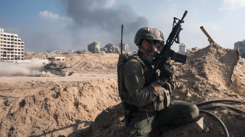 Israeli troops operating in the Hamas-ruled Gaza Strip, Dec. 28, 2023. Credit: IDF.