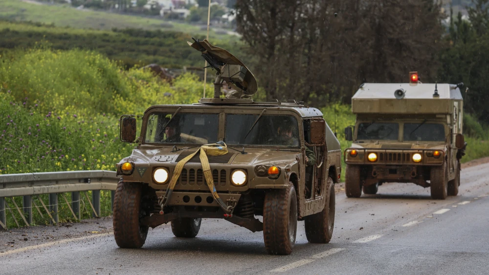 Israeli soldiers seen near the Israeli border with Lebanon, during the war with Iran and Hezbollah and ongoing missile fire toward Israel, March 22, 2026. Photo by David Cohen/Flash90.