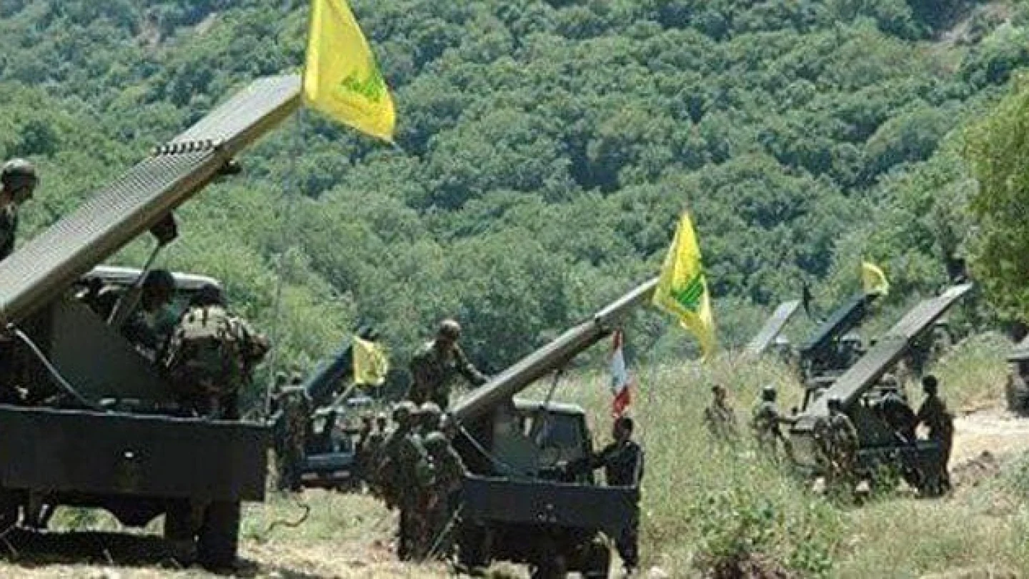 Hezbollah multiple launch rocket system (MLRS) units in Southern Lebanon prepare to simulate an attack on Israel, May 21, 2023. Source: X.