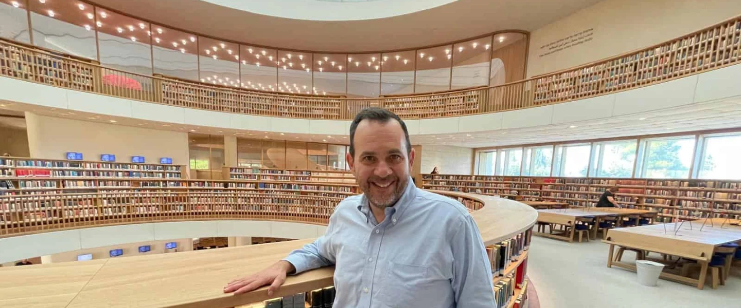 Adam S. Ferziger at the National Library of Israel, Jerusalem, November 2025. Credit: Courtesy.