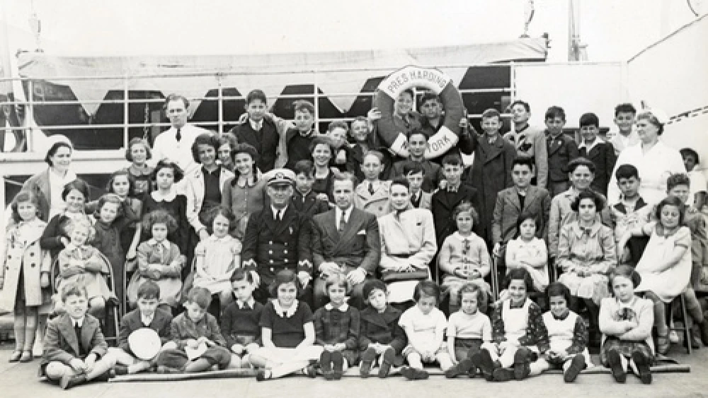 Click photo to download. Caption: The children rescued by Gilbert and Eleanor Kraus. Credit: Courtesy HBO.