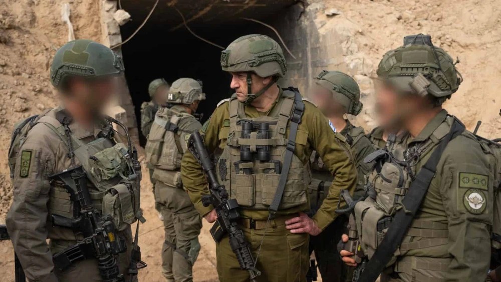 IDF Chief of Staff Lt. Gen. Herzi Halevi during a situational assessment near the Gaza-Egypt border on Aug. 14, 2024. Credit: IDF.