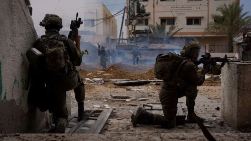 Israeli forces during operational activity in the Gaza Strip on Feb. 10, 2024. Credit: IDF.
