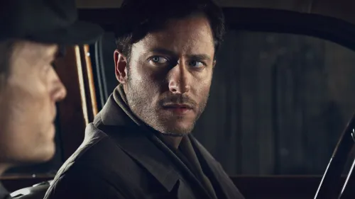 In “Plan A,” Michael (Michael Aloni) wants to make it clear to Max (August Diehl) that only one man is in the driver's seat. Credit: Courtesy of Menemsha Films.