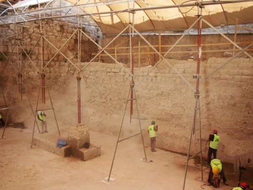 A 2,800-year-old dam wall discovered in Jerusalem's City of David. Credit: Emil Aladjem, Israel Antiquities Authority.