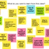 A list of questions generated by students in an online Jewish Learning Fellowship course offered this semester by the Bronfman Center for Jewish Student Life at New York University. Credit: Courtesy of Uriel Dison.