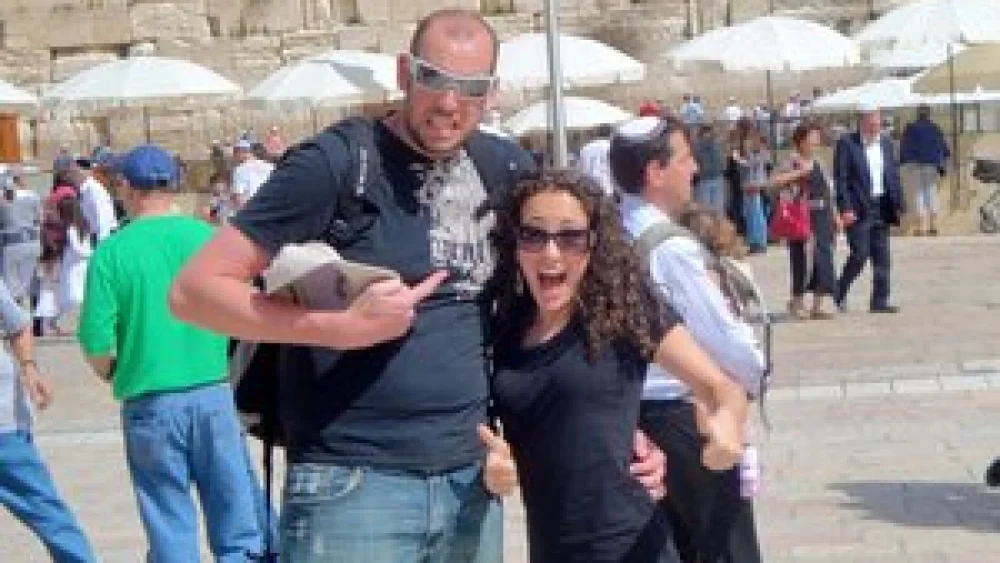Maggy Vetterling and her husband, Kurt, at the Western Wall. Credit: Courtesy Maggy Vetterling.