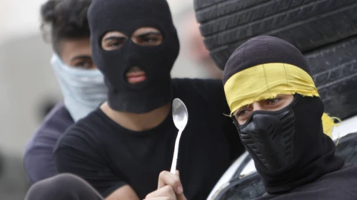 Palestinians in the village of Kafr Qaddoum, west of Nablus, riot on behalf of the terrorists who escaped from Israel's Gilboa Prison, Sept. 10, 2021. Photo by Nasser Ishtayeh/Flash90.