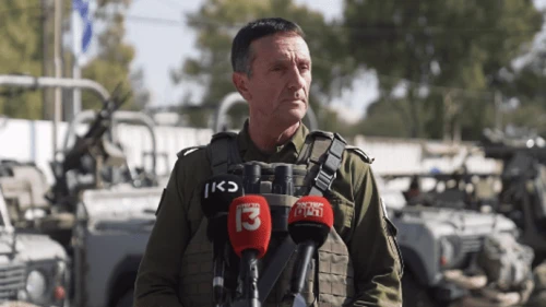 IDF Chief of Staff Lt. Gen. Herzi Halevi delivers a message, Oct. 12, 2023. Source: Screenshot.