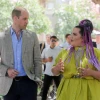 Prince William, Duke of Cambridge, walks with winner of the Eurovision 2018 song contest Netta Barzilai on Rothschild Boulevard in Tel Aviv on June 27, 2018. Photo by Marc Israel Sellem/POOL.