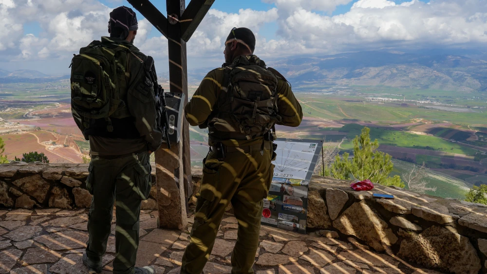 Israeli soldiers near the Israel–Lebanon border during "Operation Roaring Lion," March 16, 2026. Photo by Ayal Margolin/Flash90.