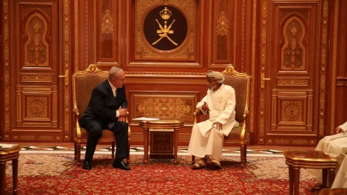 Prime Minister Benjamin Netanyahu with Sultan Qaboos bin Said in Oman, October 2018. Credit: Benjamin Netanyahu via Twitter.