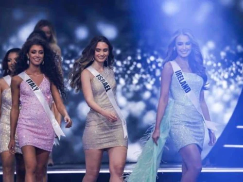 Noa Cochva competes as Miss Israel in the Miss Universe pageant, December 2021. Credit: Miss Universe.