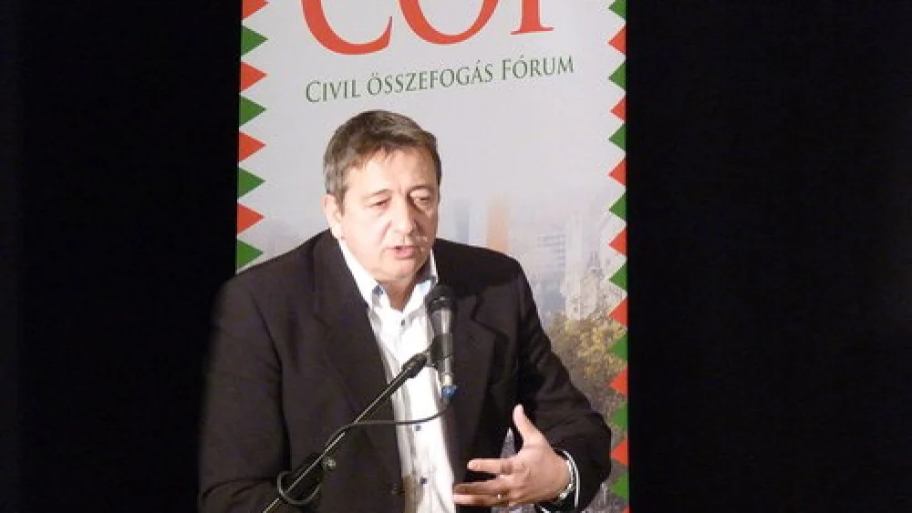 Zsolt Bayer, Founder of the Hungarian political party Fidesz, in 2016.