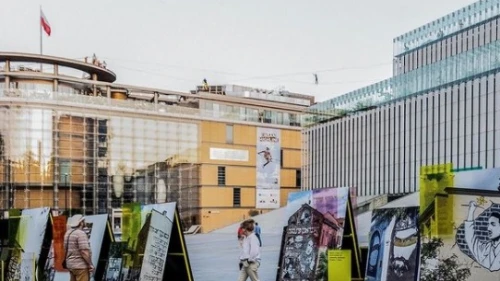 A new outdoor exhibition displays 30 murals from various places in Poland and tells the story of aspects of Jewish history there. Source: Screenshot/Instagram.