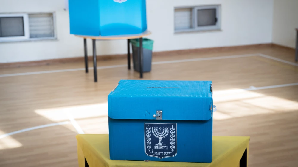 A polling station in Jerusalem during the second round of Israeli elections, Sept. 17, 2019. Photo by Yonatan Sindel/Flash90.