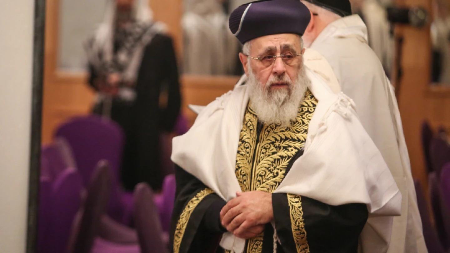 Sr Rabbi Under coalition deal, chief Sephardic rabbi will head panel that ...