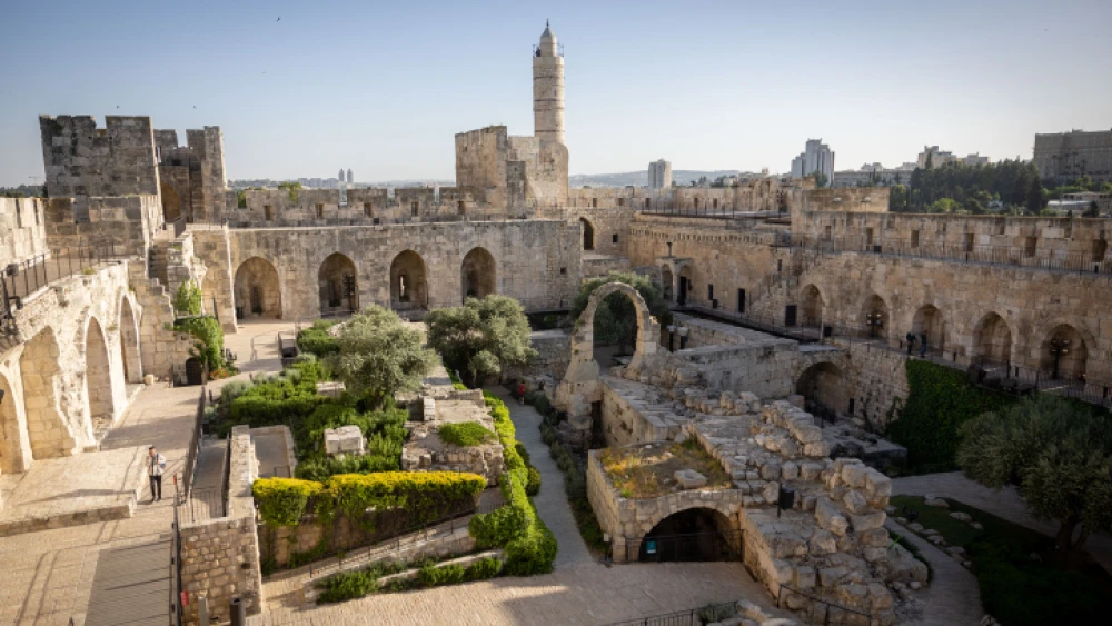 The Tower of David museum in Jerusalem's Old City, on May 4, 2023. Photo by Yonatan Sindel/Flash90.