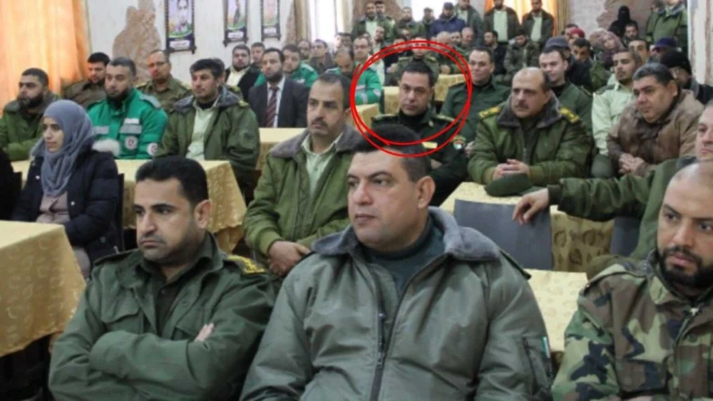 Hussam Abu Safiya, center, wears a Hamas military uniform at a 2016 ceremony marking the completion of Kamal Adwan Hospital in northern Gaza, in an image posted by Gaza Medical Services. Source: @NGOMonitor/X.