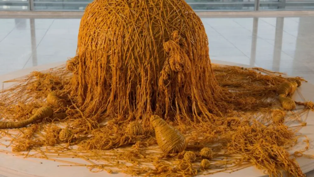 “Stretching Boundaries” by Vardi Bobrow. Photo by Michael Amar/Fetter Nanoscience and Art Museum.