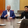 Jeff Schoep, former head of the National Socialist Movement, speaks to groups, including students, about his experiences in a neo-Nazi hate group. Credit: Courtesy.