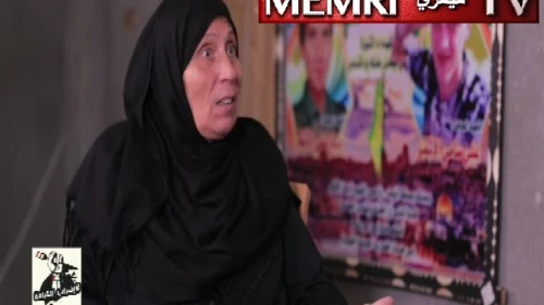 Umm Iyad al-Ashqar, the mother and aunt of two Palestinian “martyrs,” during an Oct. 28, 2019 TV interview. (MEMRI)