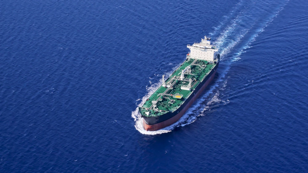 Illustrative: An oil tanker on the open sea. Credit: Igor Karasi/Shutterstock.