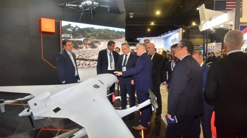 Israel’s national pavilion at the Singapore Airshow 2026, Feb. 5, 2026. Credit: Israeli Defense Ministry.