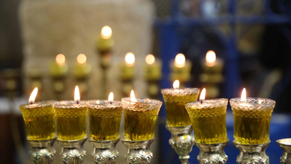 Chanukah Menorah in Meron