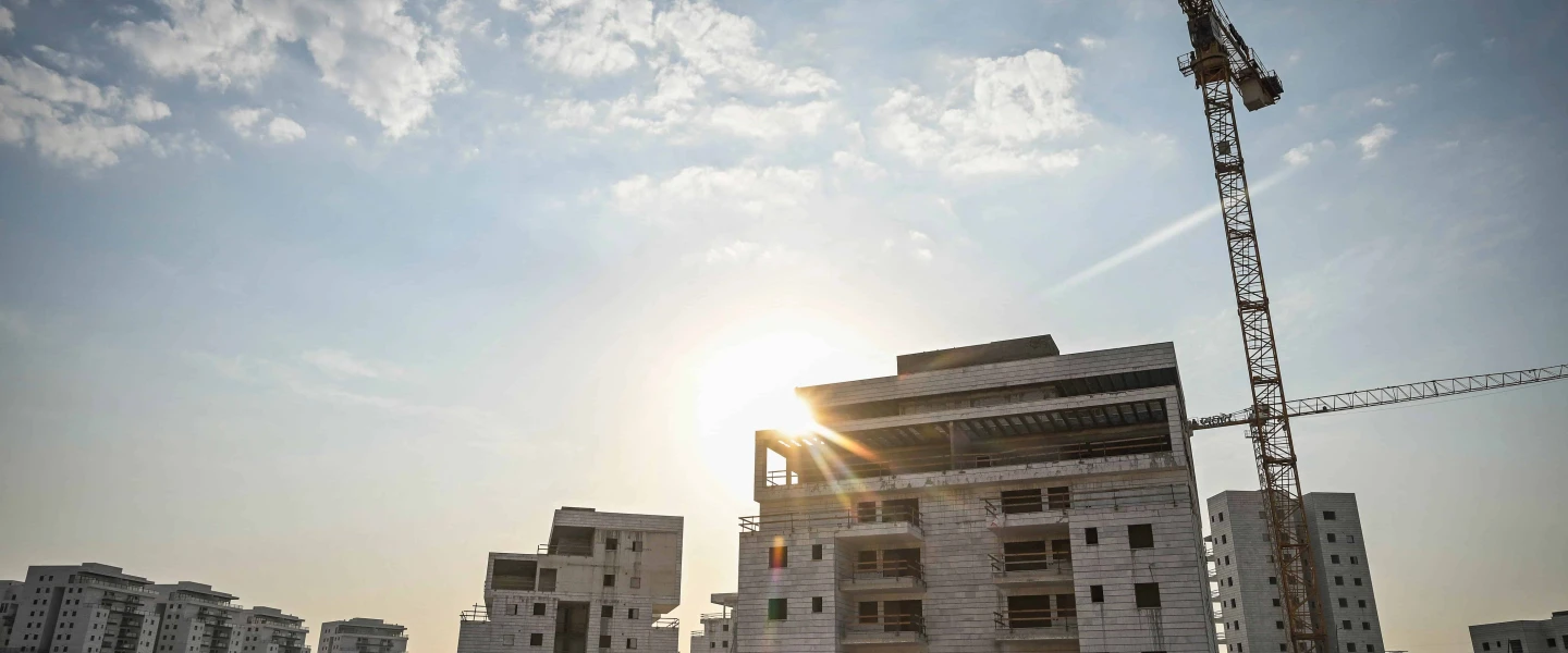 A view of a construction site for new housing in the southern Israeli city of Sderot, Nov. 5, 2025. Photo by Michael Giladi/Flash90.