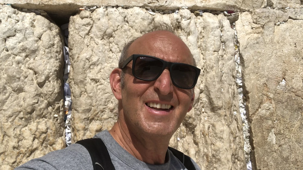 The author at the Western Wall in Jerusalem. Selfie photo by Howard Blas.
