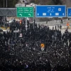 Haredi Jews attend the funeral of the late Rabbi Meshulam Dovid Soloveitchik on Jan. 31, 2021, in Jerusalem. Photo by Yonatan Sindel/Flash90.