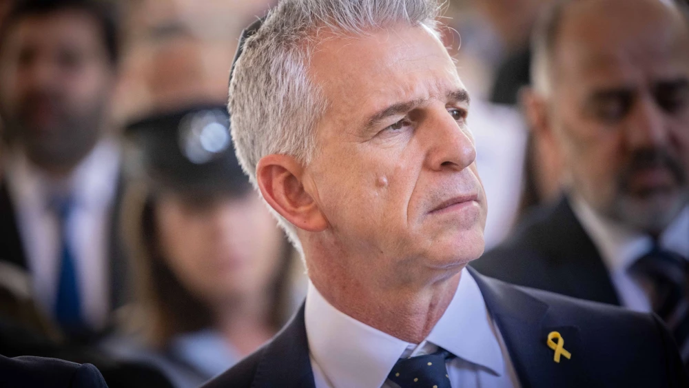 Mossad Director David Barnea attends a state ceremony at the Mount Herzl Military Cemetery in Jerusalem marking the Hebrew calendar anniversary of Oct. 7, 2023, attacks, on Oct. 27, 2024. Photo by Chaim Goldberg/Flash90.