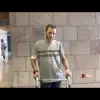Dvir Shnerb, 19, who was seriously wounded in a terrorist bombing near in Samaria, leaves Hadassah Ein Kerem Hospital in Jerusalem on Sep. 2, 2019. Credit: Screenshot.