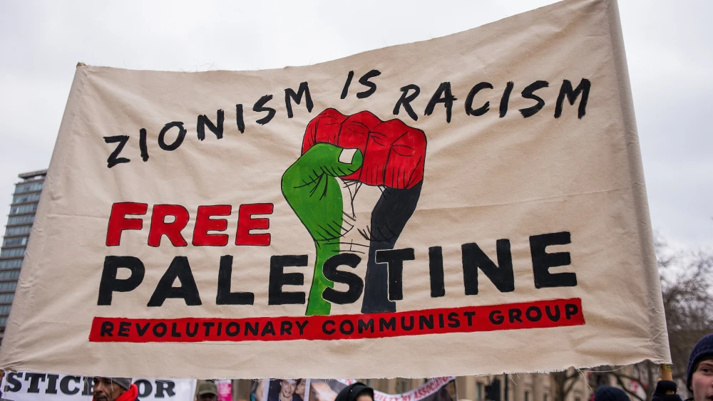 Anti-Zionism, Zionism Is Racism Sign